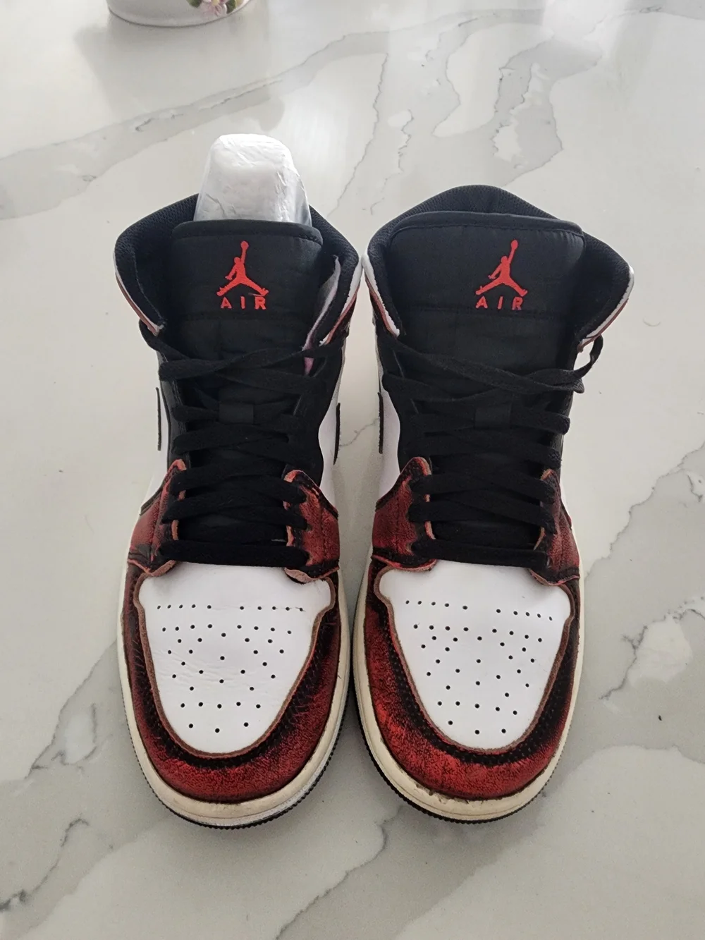 Nike Air Jordan 1 Mid Men’s Sneakers - Wear-Away Chicago 7.5